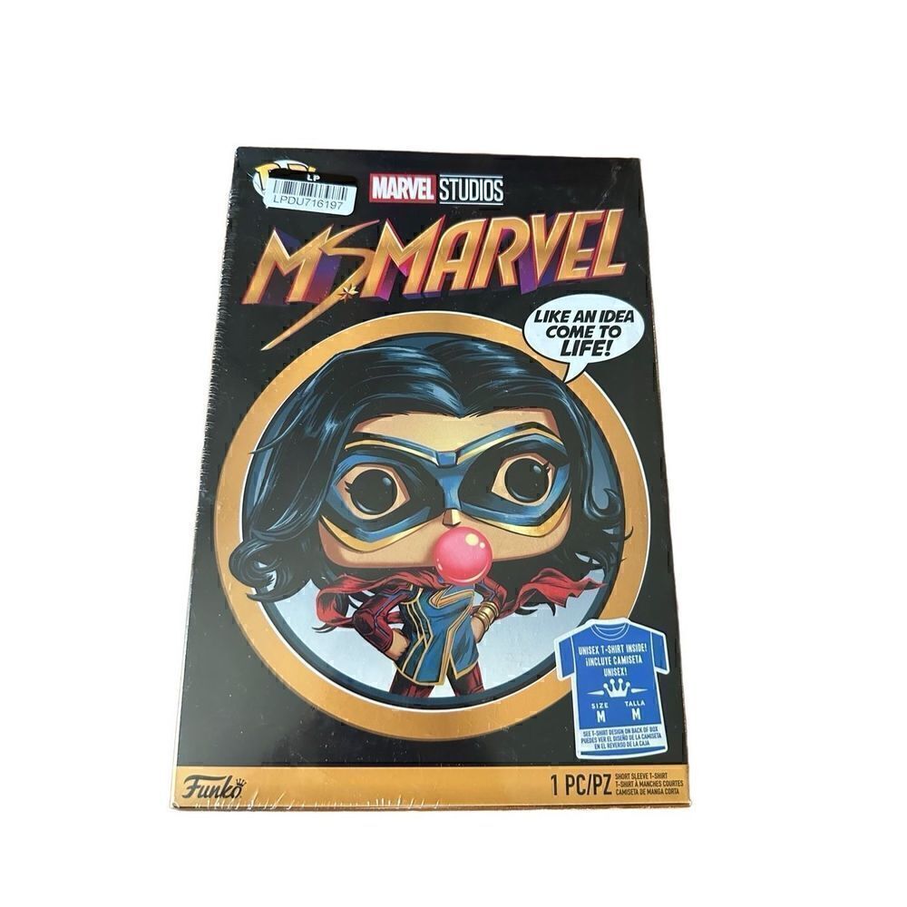 MS MARVEL Funko Pop Tees Marvel T Shirt Target Limited Edition Sealed Adult Sz M